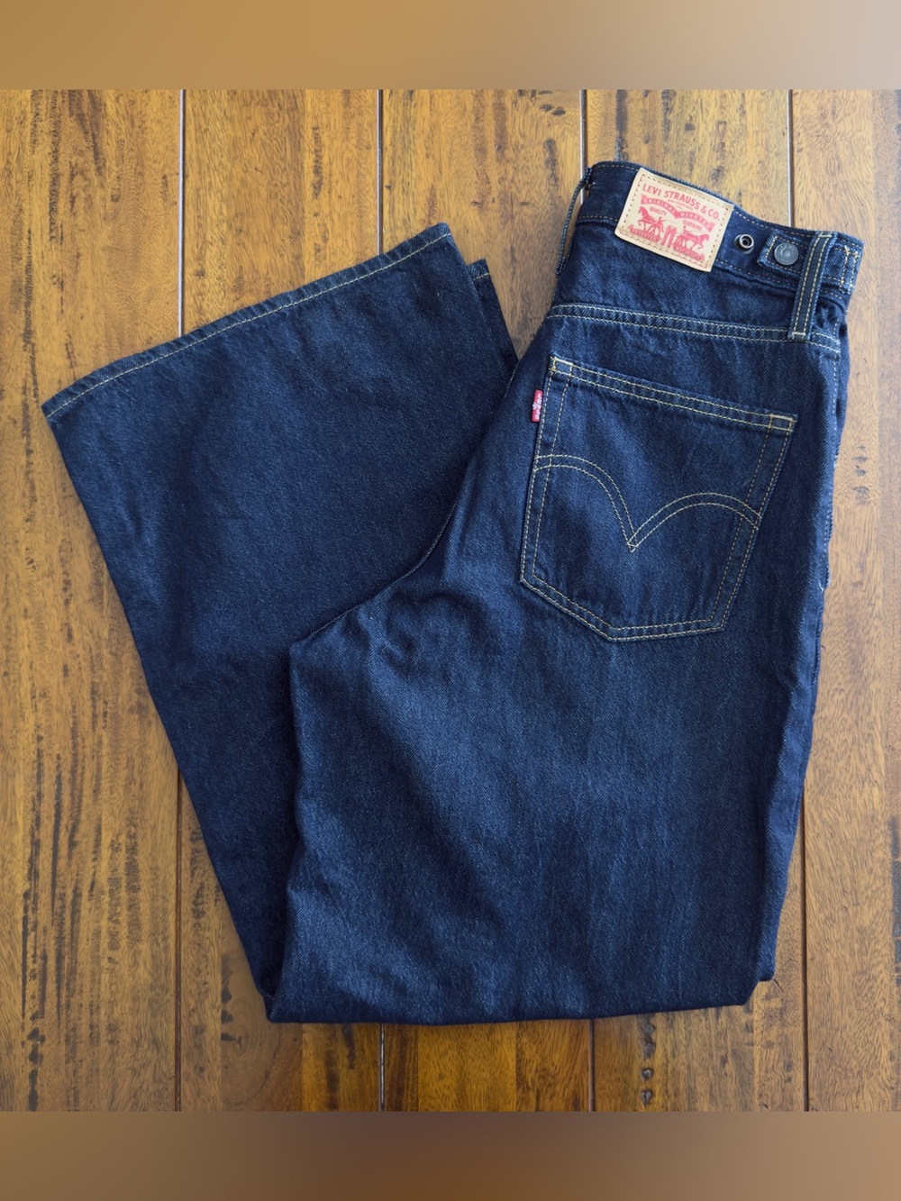 Levi's Cinch Baggy Wide Leg Indigo Jeans 29x29 Like New